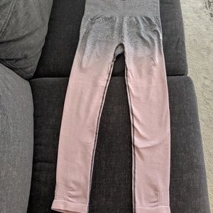 Gymshark grey to pink ombre leggings